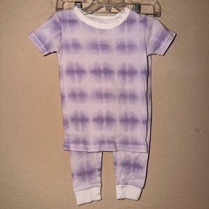 Burt's Bees Lavender Tie-Dye Kids Pajama Set- Size 3T